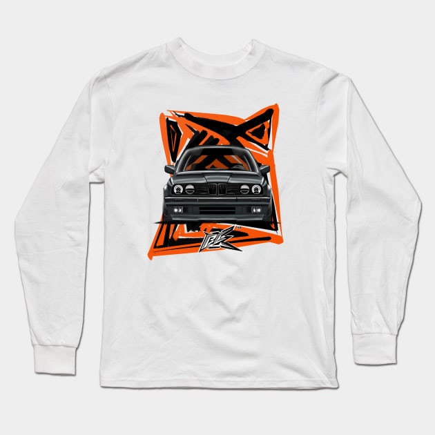 BMW E30 M3 BLACK Long Sleeve T-Shirt by naquash